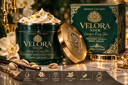 Crema Corporal Velora Noir Pistacho Vainilla