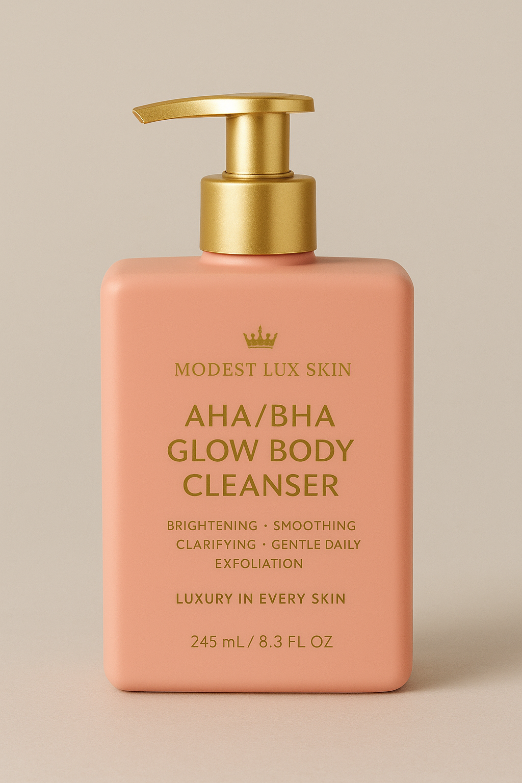 Limpiador corporal iluminador con AHA/BHA