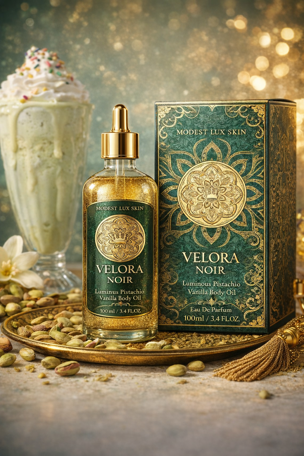 Aceite Corporal Luminoso Velora Noir